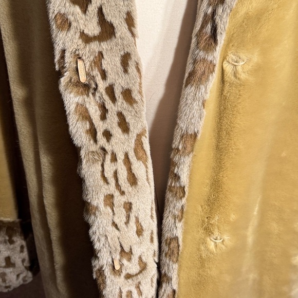 Coldwater Creek Cream Teddy Jacket with Leopard Accents - Picture 5 of 13